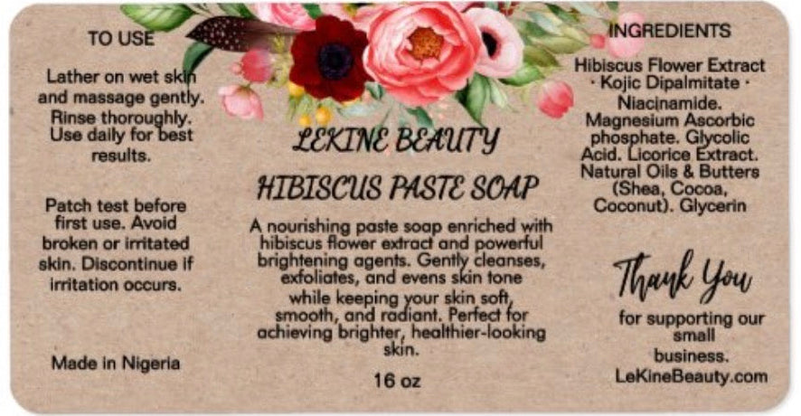 Hibiscus Paste Soap